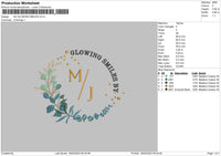 Mj Glowing Embroidery File 6 sizes