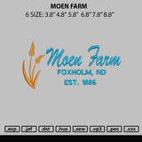 Moen Farm Embroidery File 6 sizes