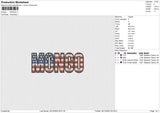 Mongo Embroidery File 6 sizes