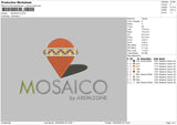 Mosaicotext  Embroidery File 6 sizes