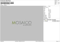 Mosaicotext V2 Embroidery File 6 sizes