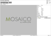 Mosaicotext V2 Embroidery File 6 sizes