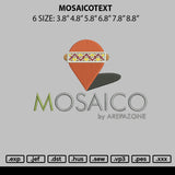 Mosaicotext  Embroidery File 6 sizes