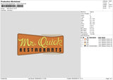 Quick Text Embroidery File 6 sizes