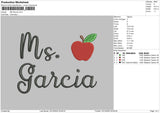 Ms Garcia Embroidery File 6 sizes