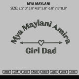 Mya Maylani Embroidery File 6 sizes