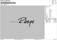 Maison R Embroidery File 6 sizes