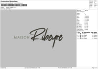 Maison R Embroidery File 6 sizes