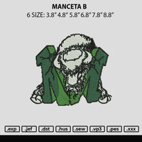 Manceta B Embroidery File 6 sizes