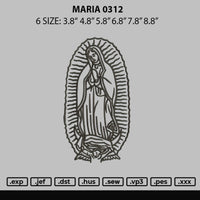 Maria 0312 Embroidery File 6 sizes