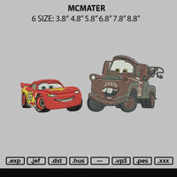 Mcmater Embroidery File 6 sizes