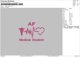 Medical S Embroidery File 6 sizes