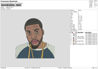 Meek Mill Embroidery File 6 sizes