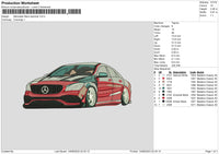 Mercedes B Sportcar Embroidery File 6 sizes