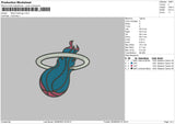 Miami Heat L Embroidery File 6 sizes