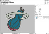 Miami Heat L Embroidery File 6 sizes