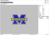 Michigan02 Embroidery File 6 sizes