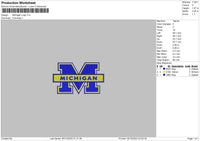 Michigan02 Embroidery File 6 sizes