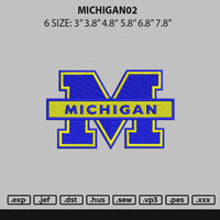 Michigan02 Embroidery File 6 sizes