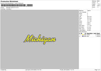 Michigan01 Embroidery File 6 sizes