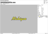 Michigan01 Embroidery File 6 sizes