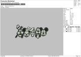 Mickey Friends Embroidery File 6 sizes