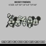 Mickey Friends Embroidery File 6 sizes