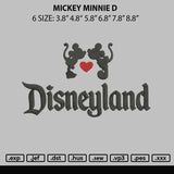 Mickey Minnie D Embroidery File 6 sizes