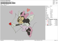Minniecupid 01 Embroidery File 6 sizes