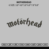 Motherhead Text Embroidery File 6 sizes