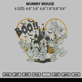 Mummy Mouse Embroidery File 6 sizes