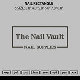 Nail Rectangle Embroidery File 6 sizes