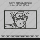 Naruto Rectangle Outline Embroidery