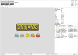 Nathan Embroidery File 6 sizes