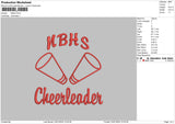 Cheerleader0301 Embroidery File 6 sizes