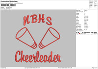 Cheerleader0301 Embroidery File 6 sizes