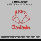 Cheerleader0301 Embroidery File 6 sizes