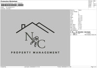 Property Text Embroidery File 6 sizes