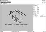 Property Text Embroidery File 6 sizes