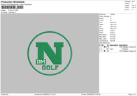 N Golf Embroidery File 6 sizes