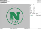 N Golf Embroidery File 6 sizes