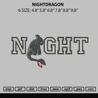 Hightdragon Embroidery File 6 sizes