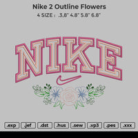 Nike 2 Outline Flowers