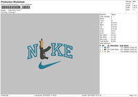 Nike Ak47 Embroidery File 6 sizes