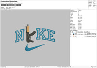 Nike Ak47 Embroidery File 6 sizes