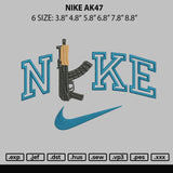 Nike Ak47 Embroidery File 6 sizes