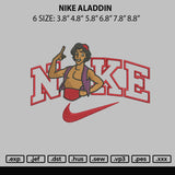 Nike Aladdin Embroidery File 6 sizes