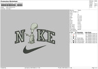 Nike Alien 02 Embroidery File 6 sizes