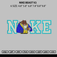 Nike Beast V2 Embroidery File 6 sizes