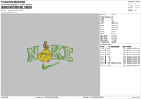 Nike Belle Embroidery File 6 sizes